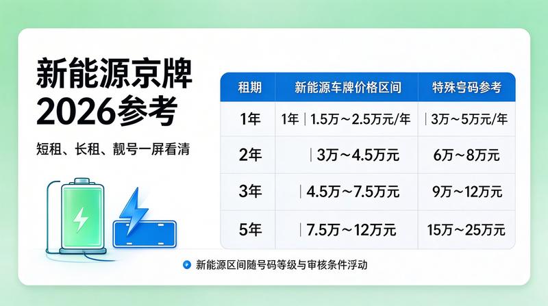 2026年北京车牌指标最新政策